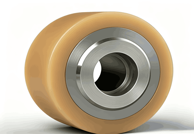 Polyurethane‑coated wheel