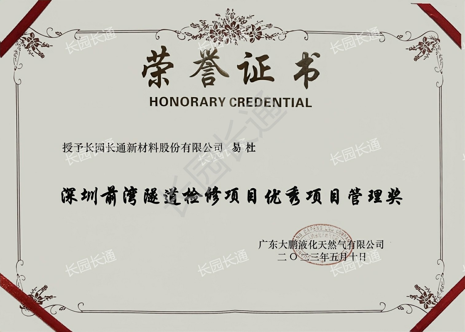 Excellent Project Management Award (Yidu)